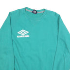 UMBRO Womens Blue Crew Neck M Sweatshirt Cotton Blend Casual Pullover