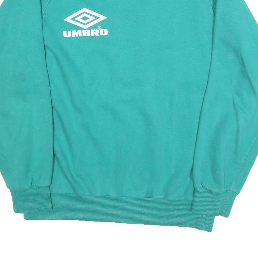 UMBRO Womens Blue Crew Neck M Sweatshirt Cotton Blend Casual Pullover