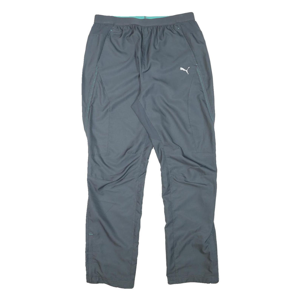 PUMA Mens Joggers Grey L W31 L31 Regular Tapered Comfortable Sports Style