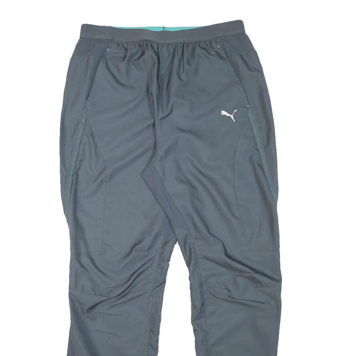 PUMA Mens Joggers Grey L W31 L31 Regular Tapered Comfortable Sports Style