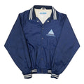 HACK SPORT Mens Blue Nylon Button Jacket L Classic Plain Lightweight Casual