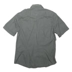 DIESEL Mens Grey Cotton Blend Short Sleeve Shirt L Casual Button Pocket