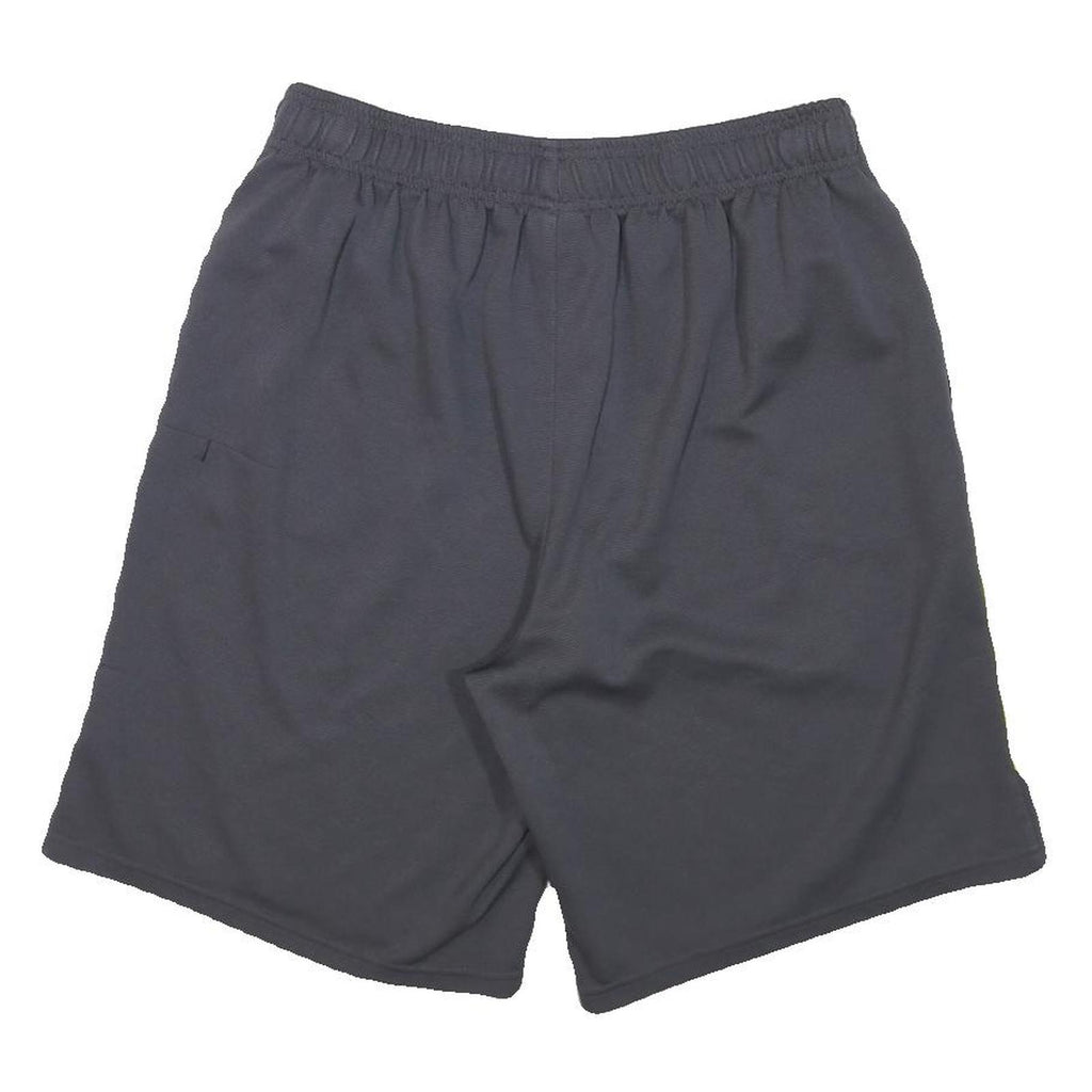 REEBOK Mens Black & Yellow Sports Polyester Blend Casual Shorts M W30