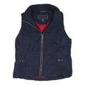 TOMMY HILFIGER Womens Navy Blue Jacket L Polyester Blend Puffer Zip Up