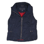 TOMMY HILFIGER Womens Navy Blue Jacket L Polyester Blend Puffer Zip Up