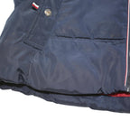TOMMY HILFIGER Womens Navy Blue Jacket L Polyester Blend Puffer Zip Up