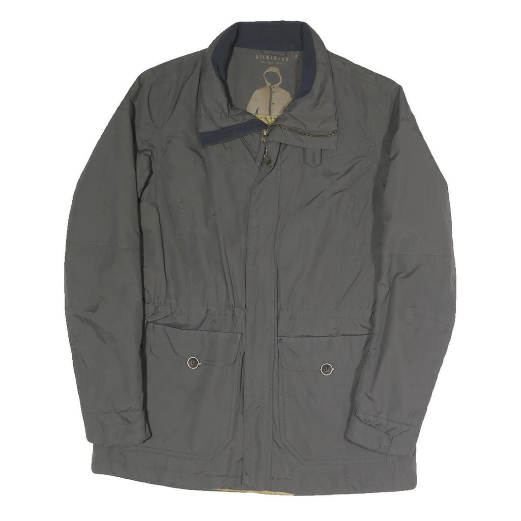 KILMANOCK Womens Grey Outdoor Jacket M Polyester Blend Woven Plain Zip Closure