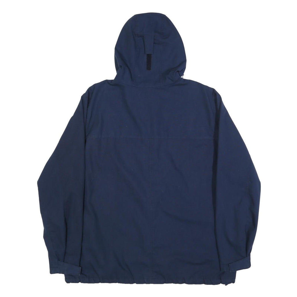 COLUMBIA Mens Blue Outdoor Jacket 2XL Cotton Blend Zip Hooded Plain Casual