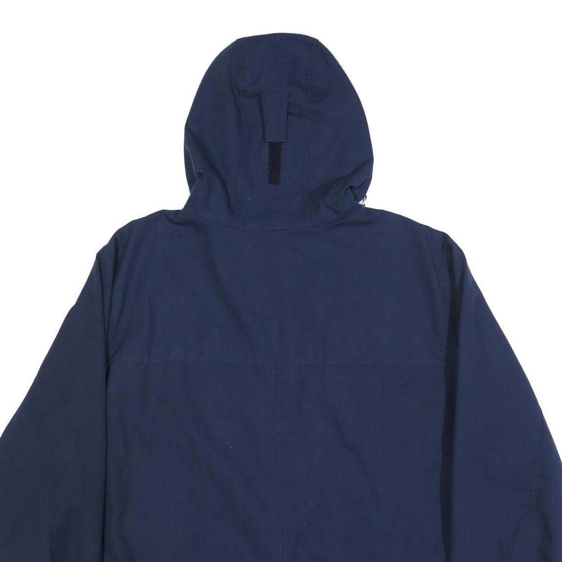 COLUMBIA Mens Blue Outdoor Jacket 2XL Cotton Blend Zip Hooded Plain Casual