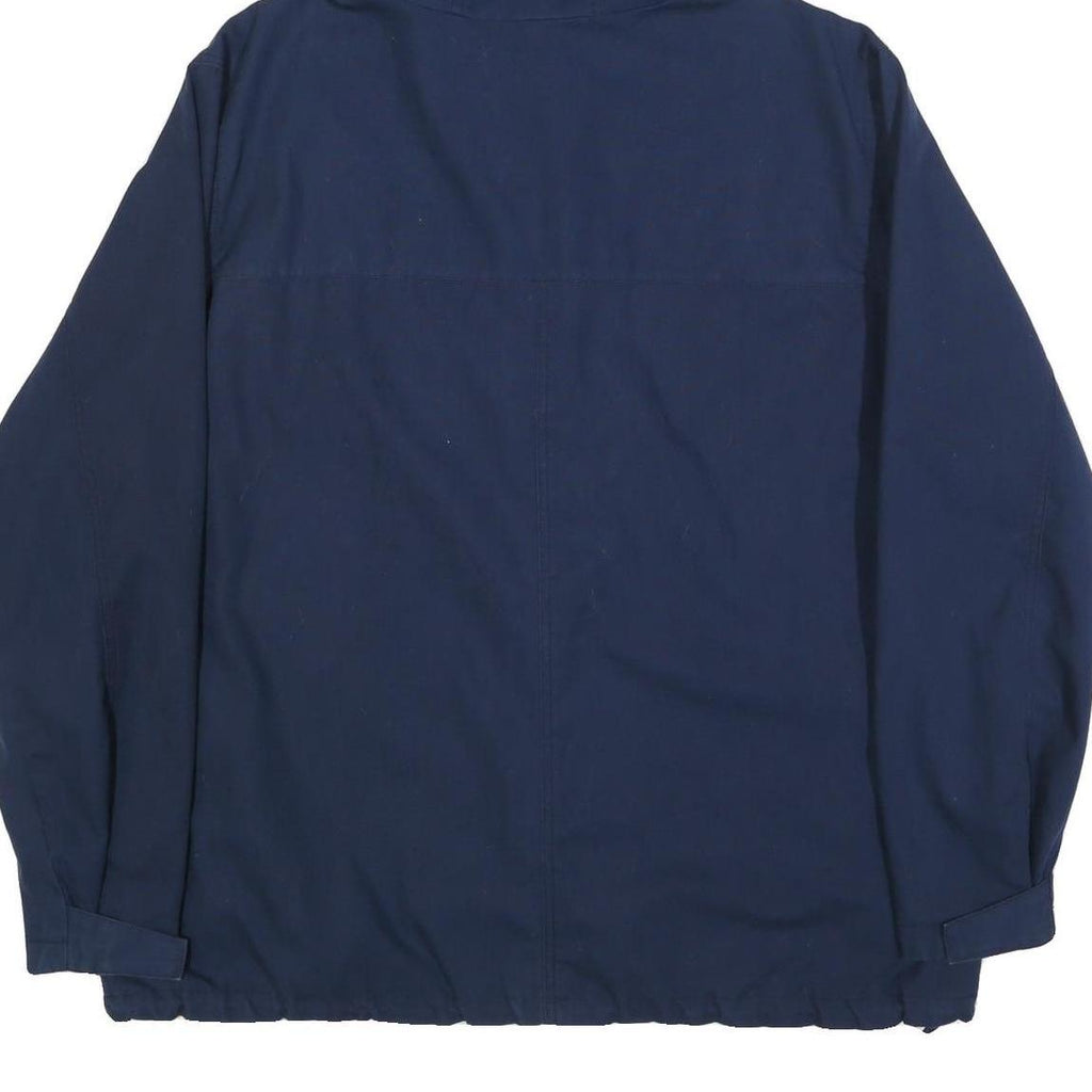 COLUMBIA Mens Blue Outdoor Jacket 2XL Cotton Blend Zip Hooded Plain Casual