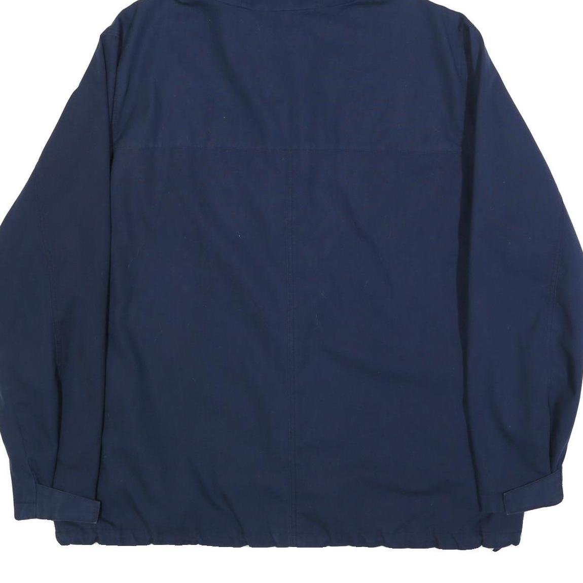 COLUMBIA Mens Blue Outdoor Jacket 2XL Cotton Blend Zip Hooded Plain Casual