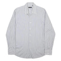 BOSS HUGO BOSS Mens White & Grey Stripe Cotton Shirt XL Classic Formal Button