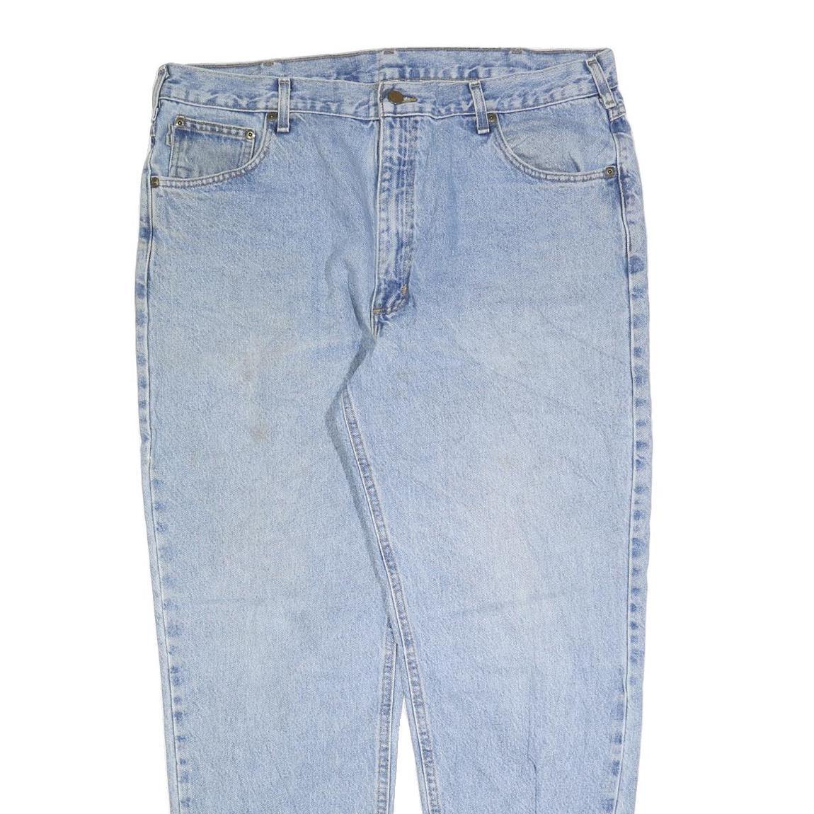 CARHARTT Mens Jeans Blue Regular Straight Denim Light W40 L32 Classic Cotton