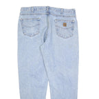 CARHARTT Mens Jeans Blue Regular Straight Denim Light W40 L32 Classic Cotton