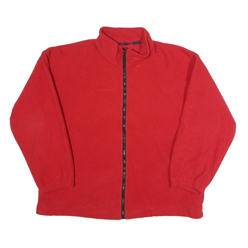 ST JOHN'S BAY Womens Red Jacket XL Polyester Plain Zip Casual Outerwear