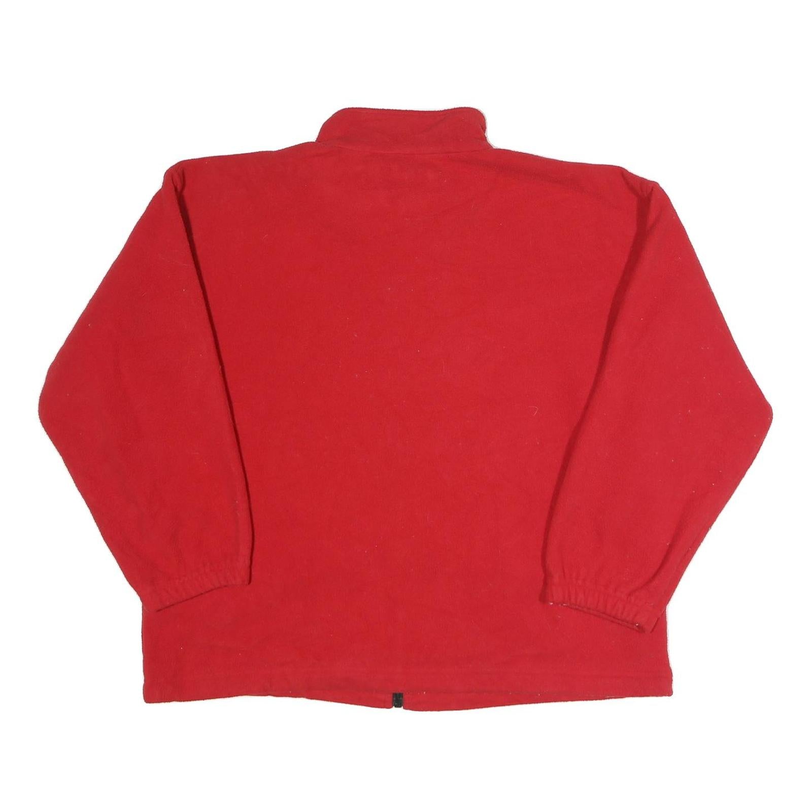 ST JOHN'S BAY Womens Red Jacket XL Polyester Plain Zip Casual Outerwear