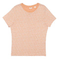 LEVI'S Womens Peach & White Printed T-Shirt L Short Sleeve Crew Neck Cotton