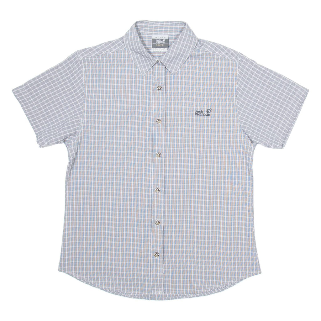 JACK WOLFSKIN Womens Shirt Grey Check XS