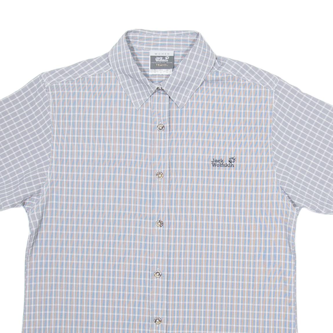 JACK WOLFSKIN Womens Shirt Grey Check XS