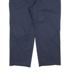 DICKIES Mens Cotton Blend Navy Relaxed Straight Trousers W42 L30 Workwear Zip