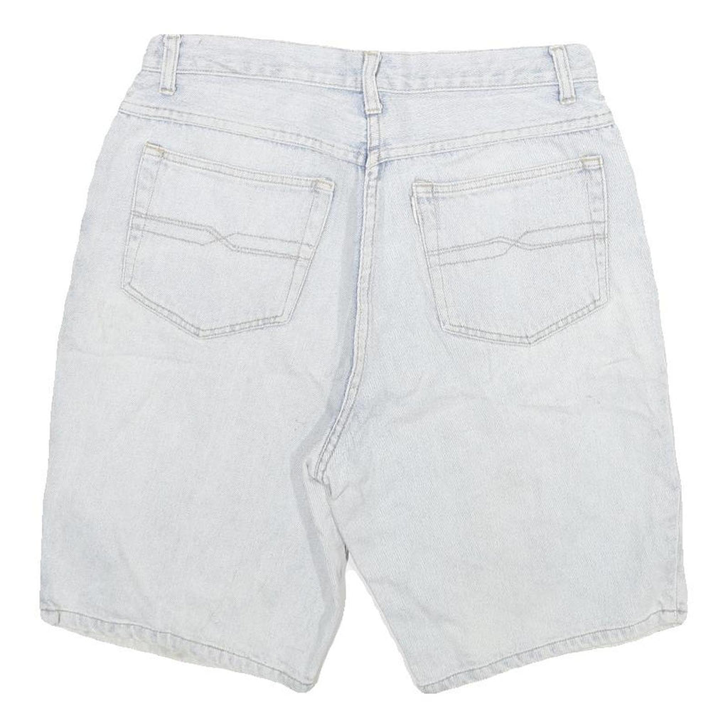 POWER Womens Shorts Light Blue Denim Casual M W28 Cotton Blend Comfortable