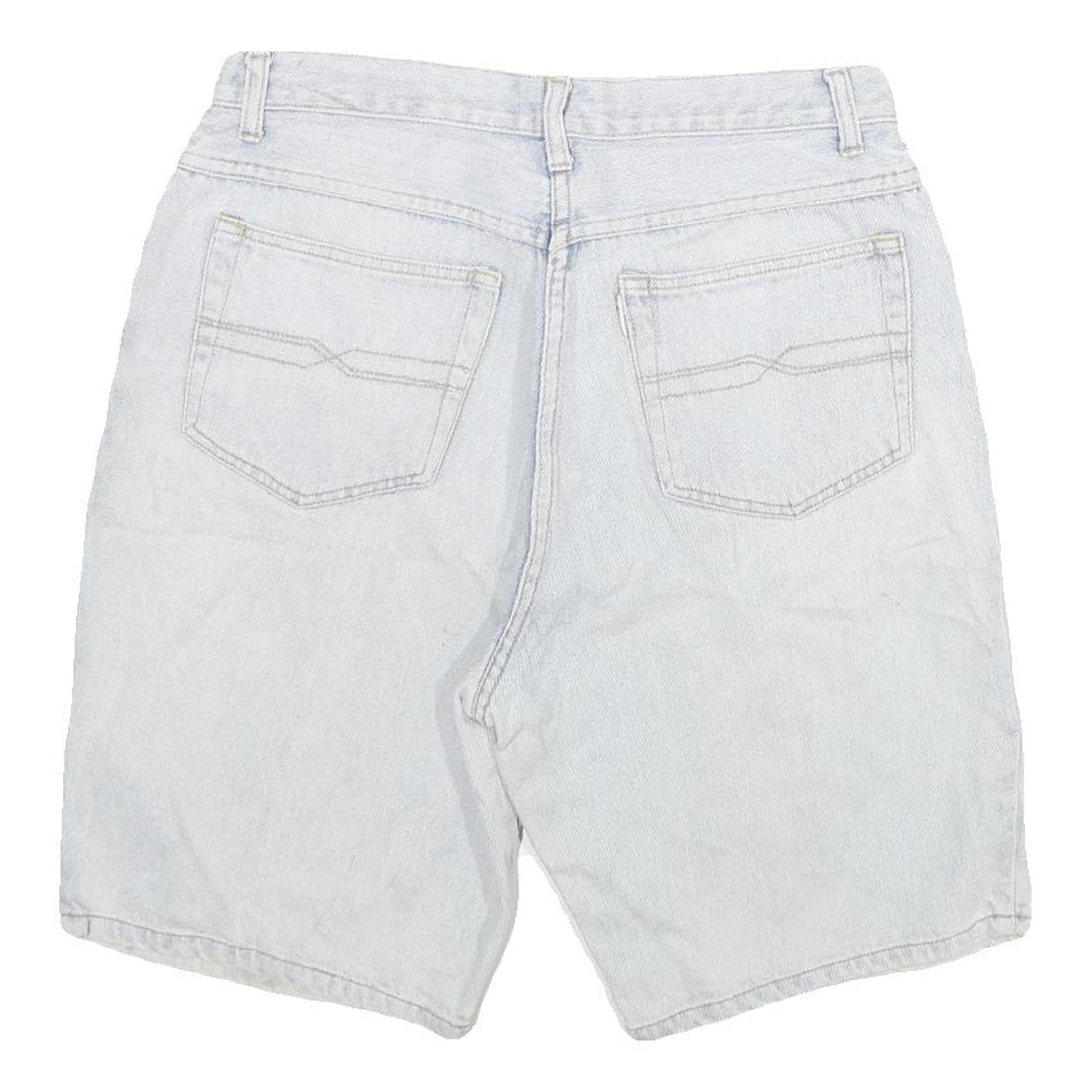 POWER Womens Shorts Light Blue Denim Casual M W28 Cotton Blend Comfortable