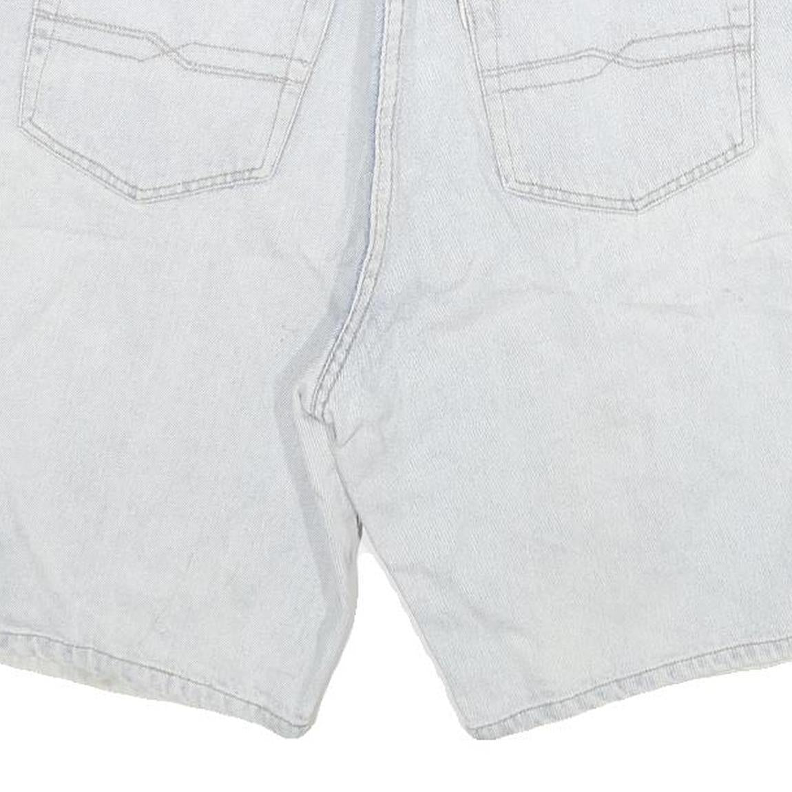 POWER Womens Shorts Light Blue Denim Casual M W28 Cotton Blend Comfortable