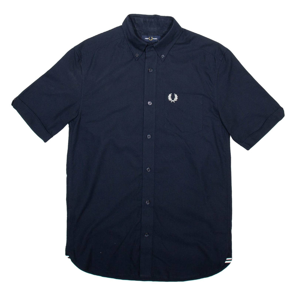 FRED PERRY Mens Plain Shirt Blue XS