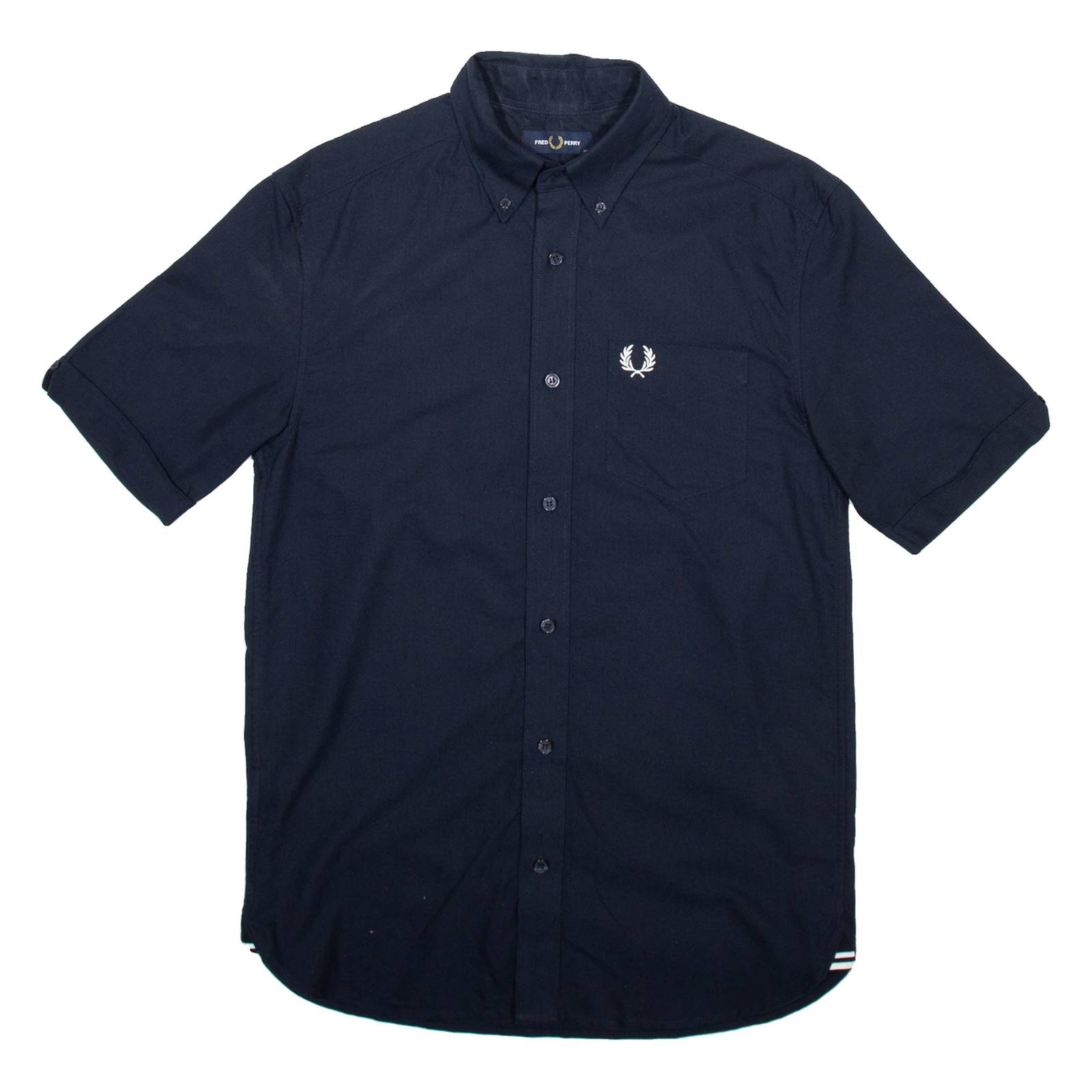 FRED PERRY Mens Plain Shirt Blue XS
