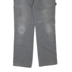 DICKIES Mens Regular Grey Cotton Blend Denim Jeans W38 L32 Workwear Utility Zip