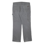 DICKIES Mens Regular Grey Cotton Blend Denim Jeans W38 L32 Workwear Utility Zip