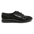 CALVIN KLEIN Womens Black Leather Lace-Up Shoes UK 8 Smart Classic