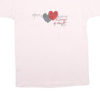 HANES Mens White A Change Of Heart Graphic T-Shirt L Short Sleeve Crew Neck