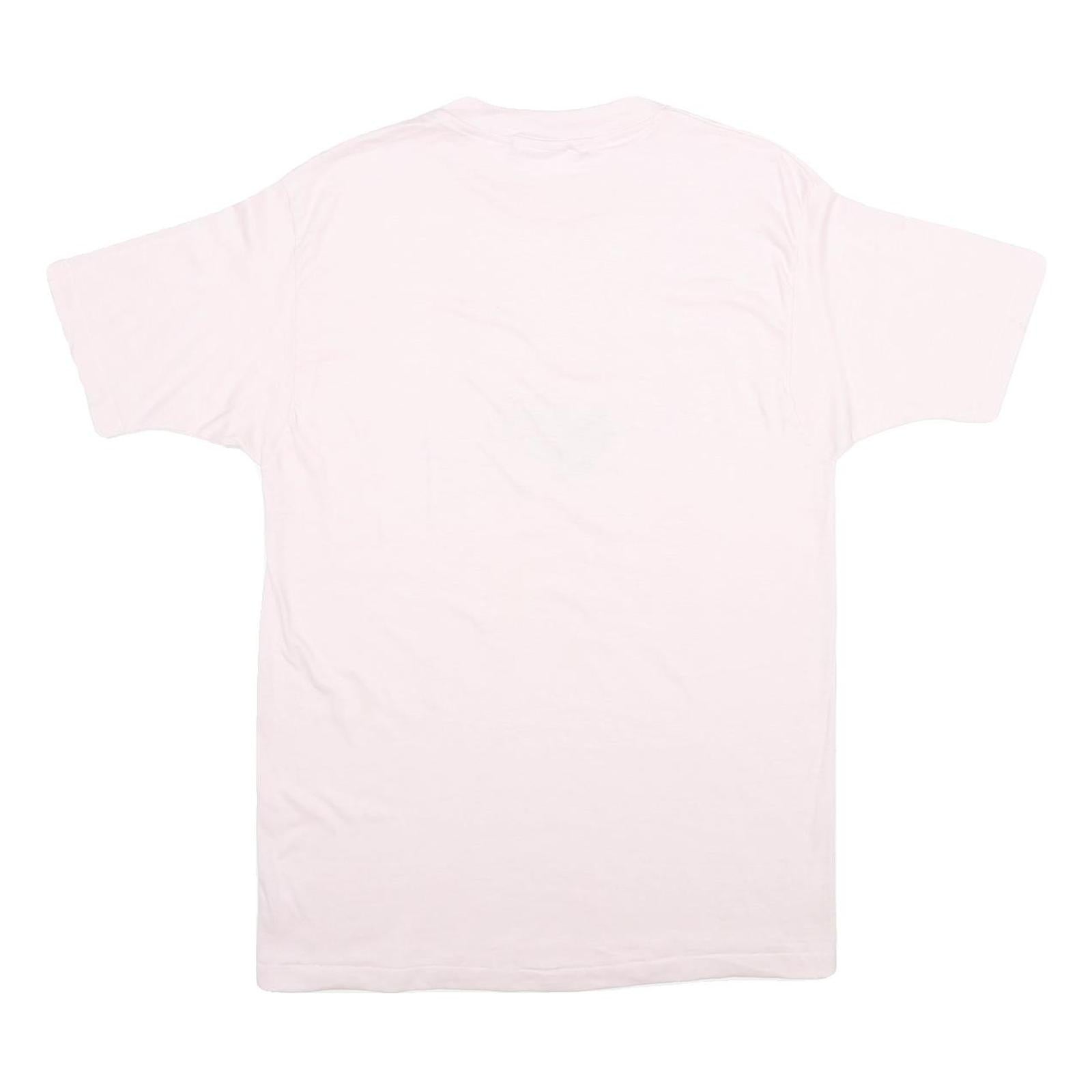 HANES Mens White A Change Of Heart Graphic T-Shirt L Short Sleeve Crew Neck