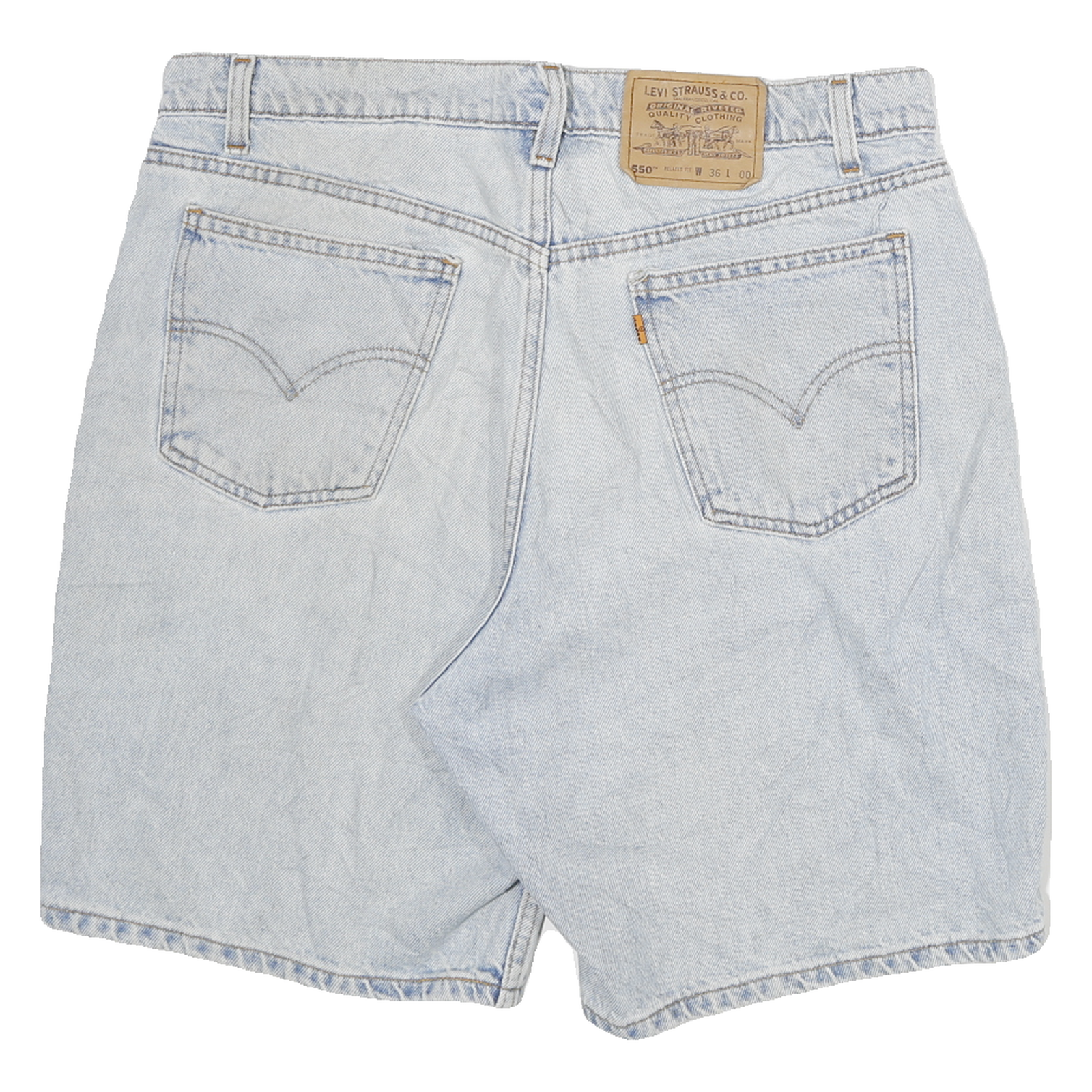 LEVI'S Mens Shorts Blue Denim XL W34 Casual 5 Pocket Classic Fit