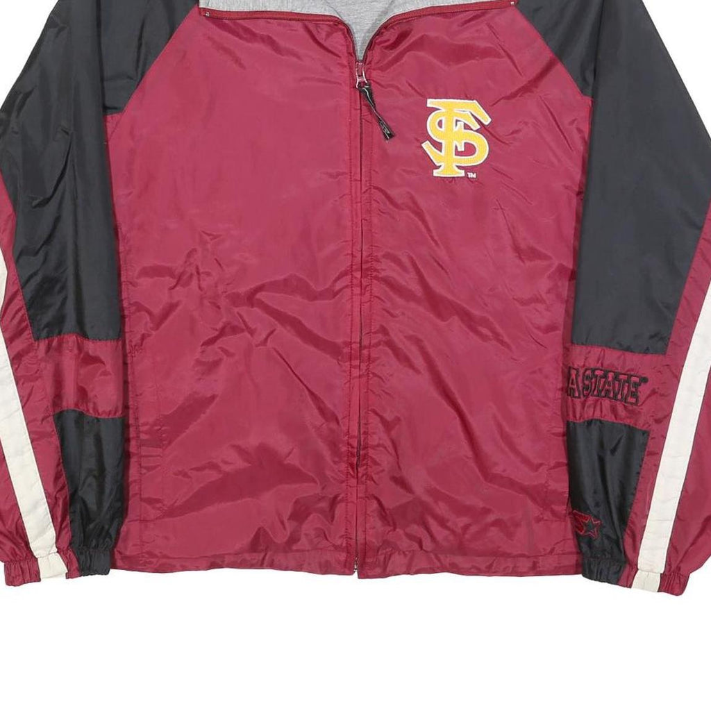 STARTER Mens Maroon & Black Florida State Jacket M Nylon Zip Plain Lightweight