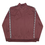 UMBRO Mens Maroon 1/4 Zip Sweatshirt XL Logo Tape Stripe Sportswear