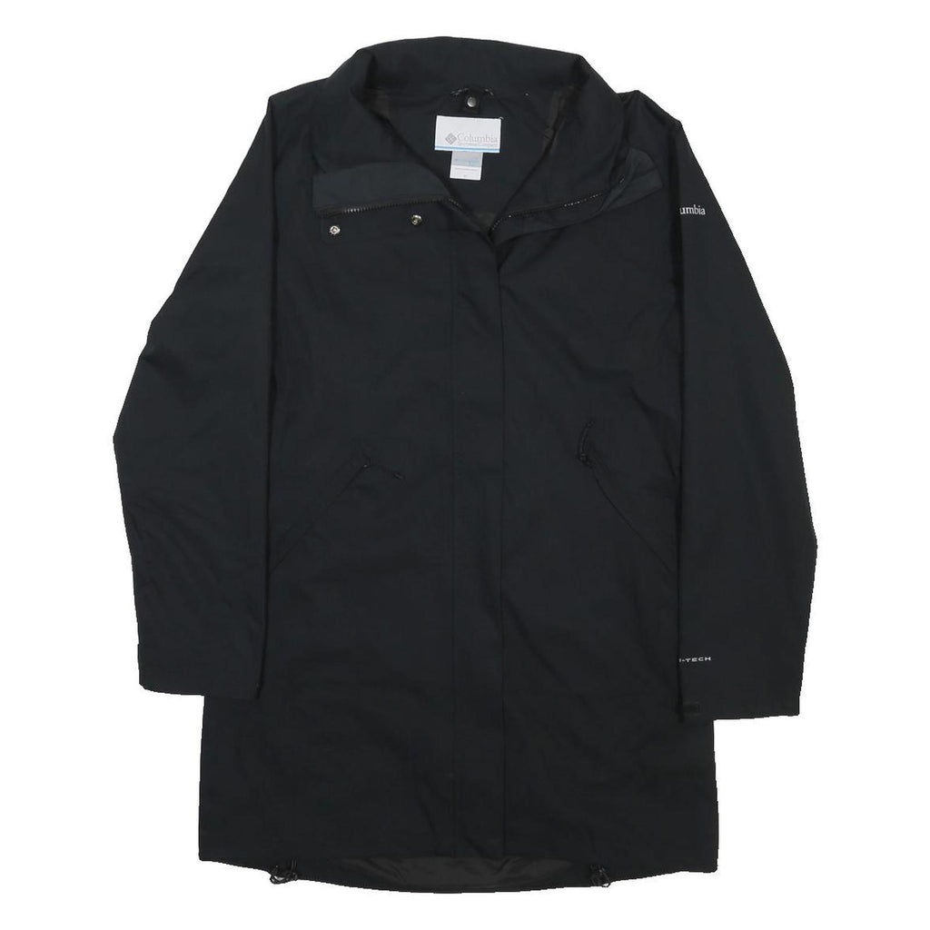 COLUMBIA Womens Black Outdoor Jacket M Polyester Zip Plain Lightweight Warm