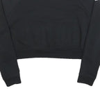 NIKE Womens Black Crew Neck M Cotton Blend Crop Sweatshirt Sportswear