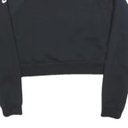 NIKE Womens Black Crew Neck M Cotton Blend Crop Sweatshirt Sportswear