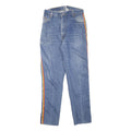 LEVI'S Womens Jeans Blue Slim Straight Denim Light W26 L28 Rainbow Trim