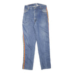 LEVI'S Womens Jeans Blue Slim Straight Denim Light W26 L28 Rainbow Trim