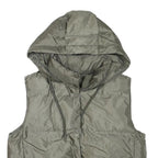 ZARA Womens Green Hooded Puffer Jacket XS Polyester Blend Zip Plain Casual