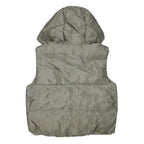 ZARA Womens Green Hooded Puffer Jacket XS Polyester Blend Zip Plain Casual