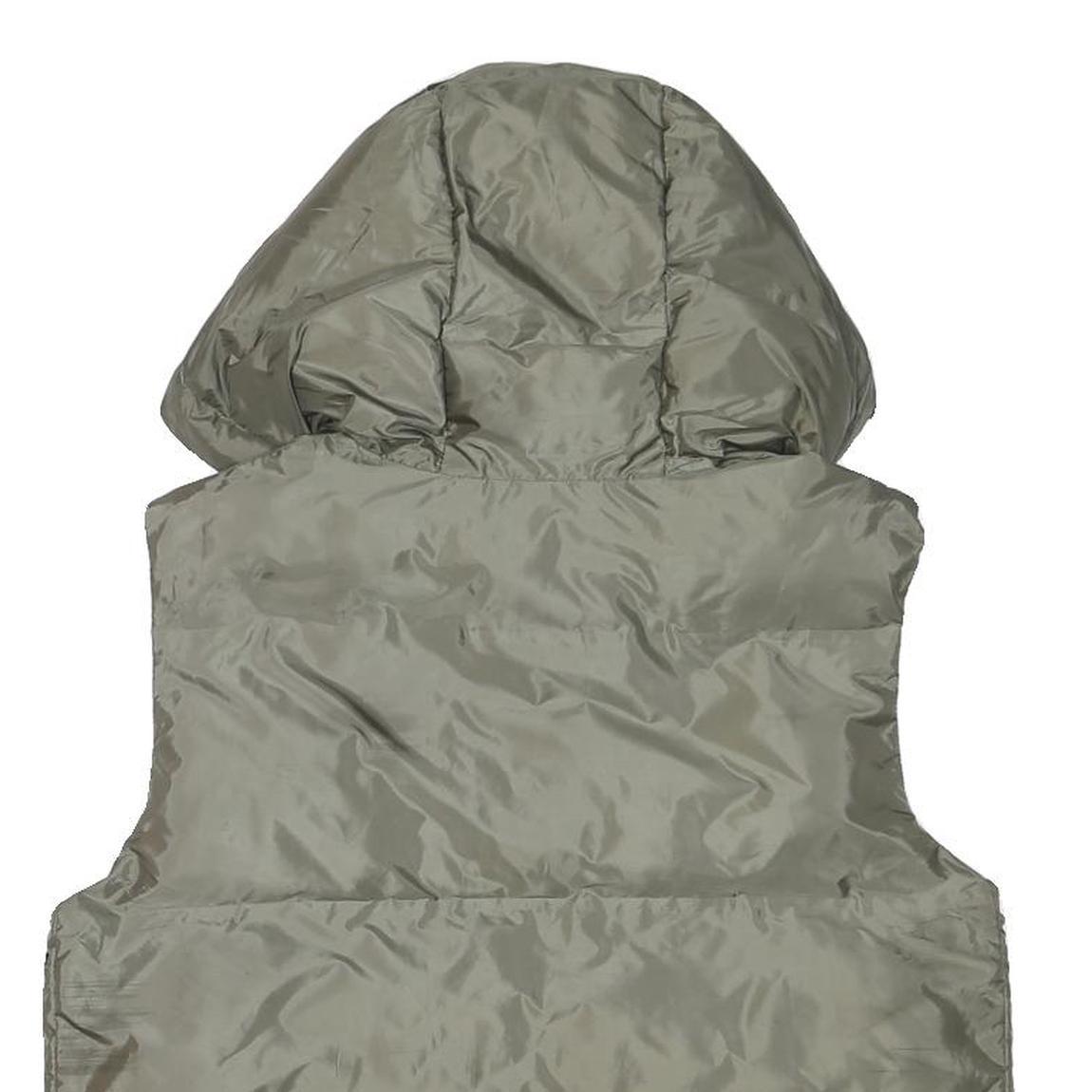 ZARA Womens Green Hooded Puffer Jacket XS Polyester Blend Zip Plain Casual