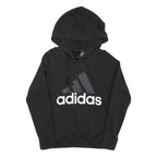 ADIDAS Womens Black Hoodie S Cotton Blend Pullover Casual Sportswear