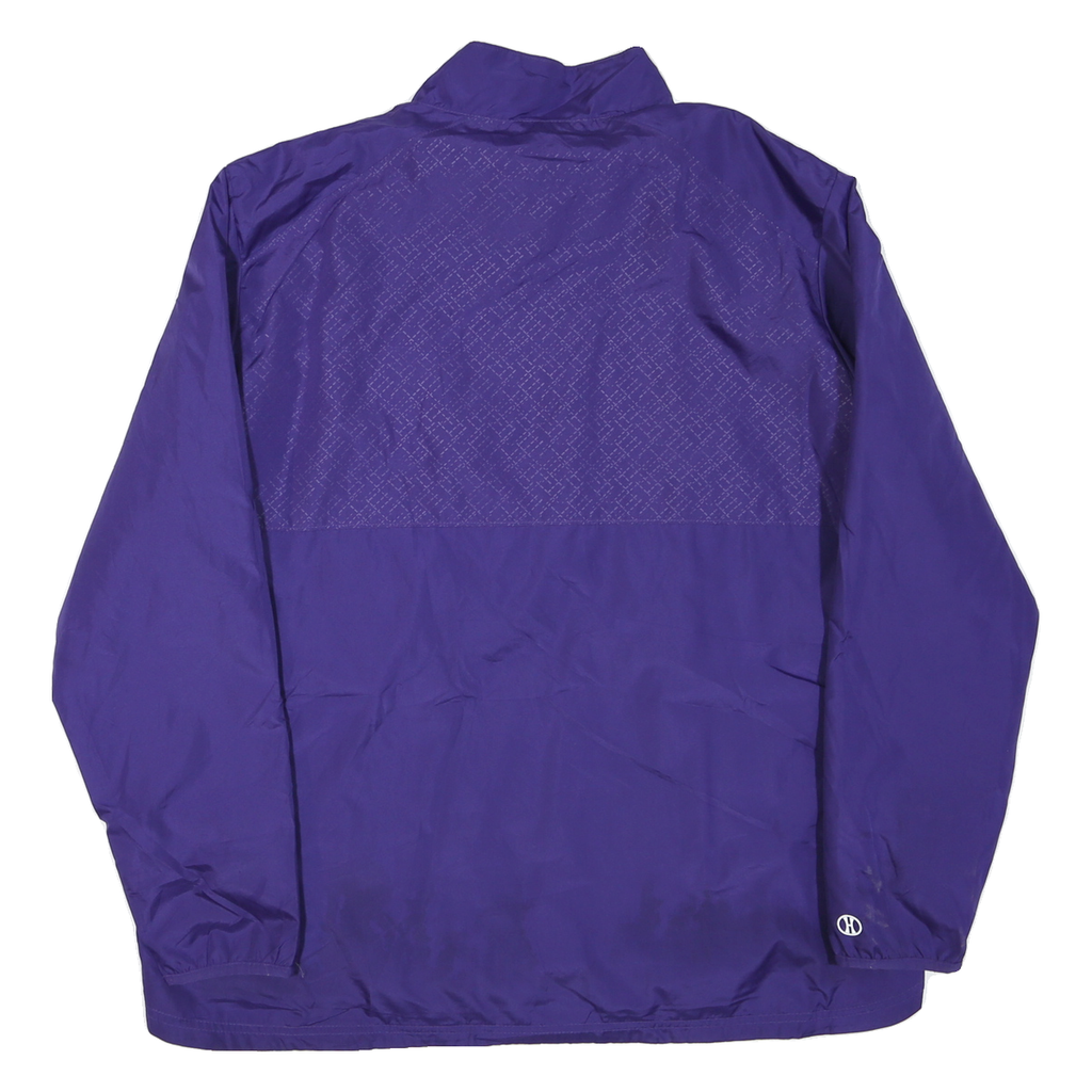 HOLLOWAY Mens Purple XL Polyester Blend Jacket Windbreaker Zip Front Sports
