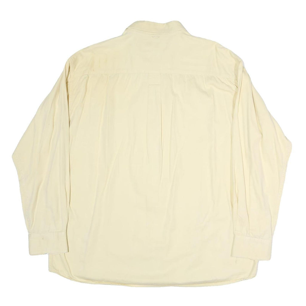 TIMBERLAND Mens Cream Cotton Shirt XL Button-Down Long Sleeve Casual Relaxed Fit
