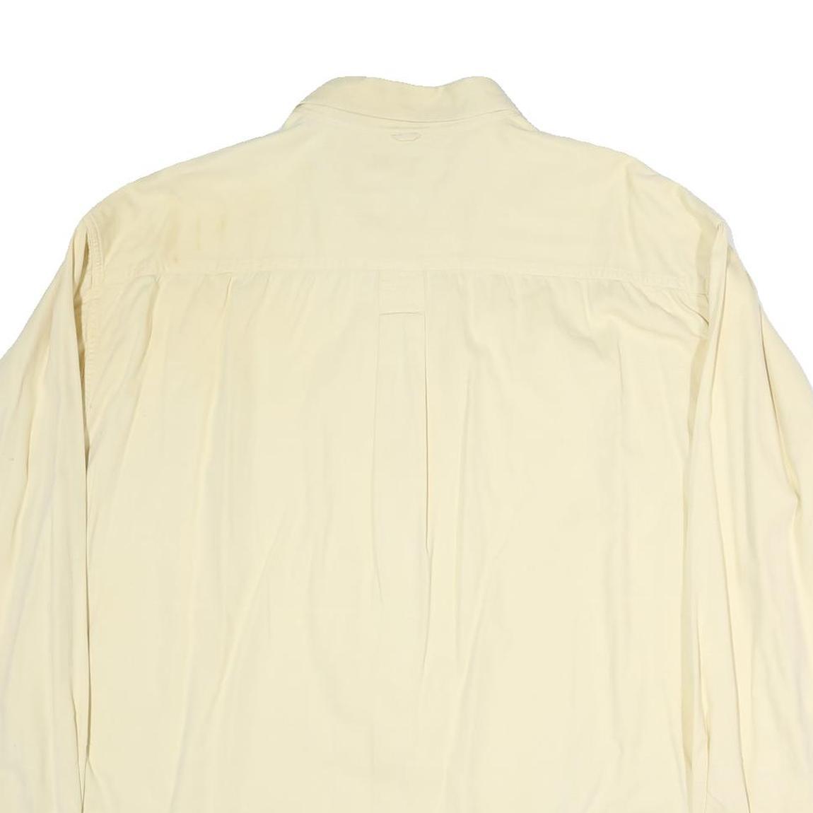 TIMBERLAND Mens Cream Cotton Shirt XL Button-Down Long Sleeve Casual Relaxed Fit