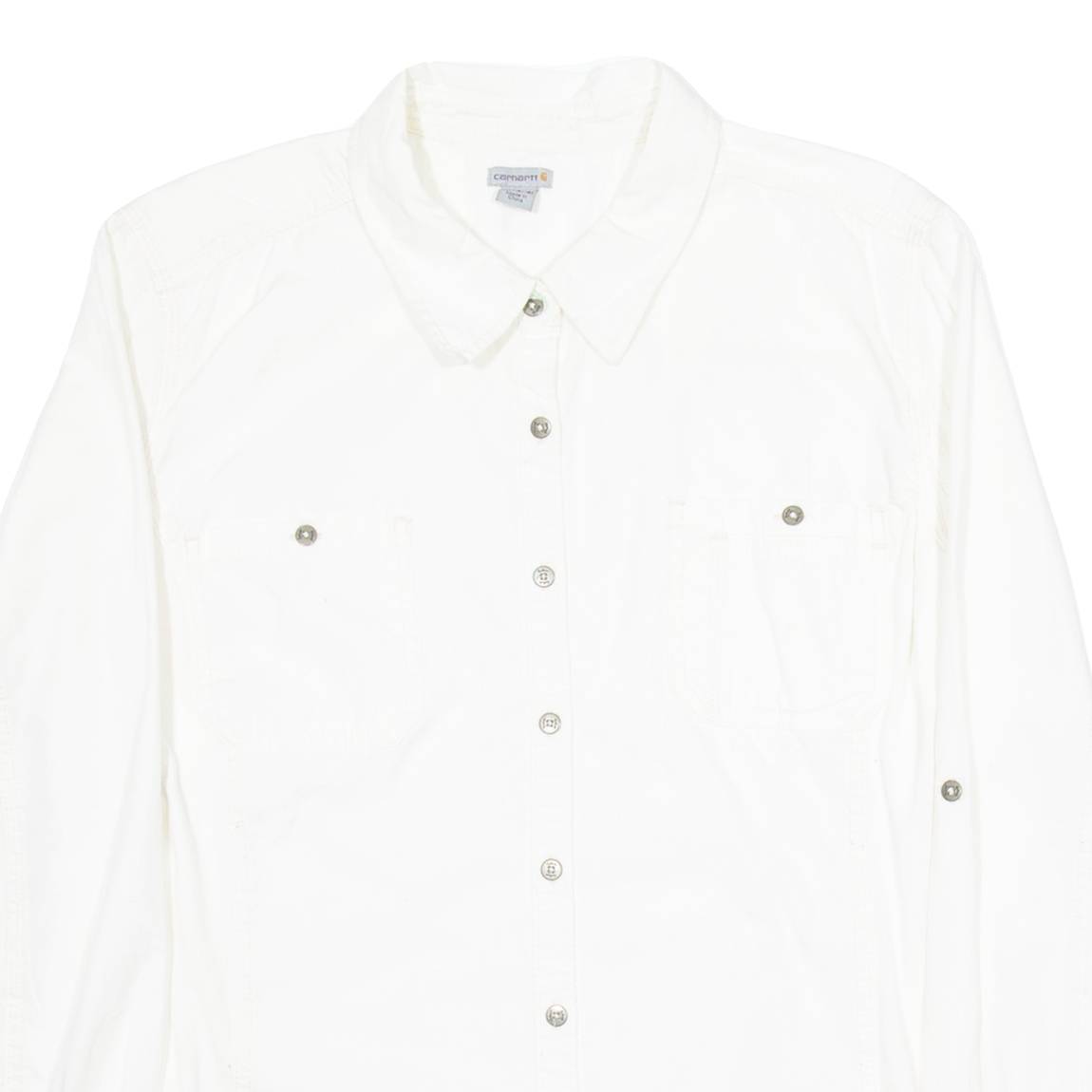 CARHARTT Womens Plain Shirt White Long Sleeve XL